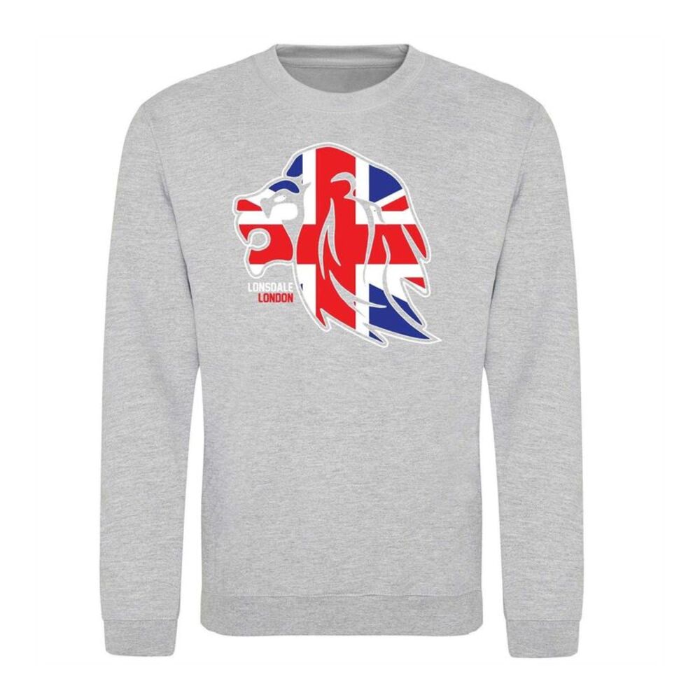 Lonsdale Unisex Adult Logo Sweatshirt / Gray